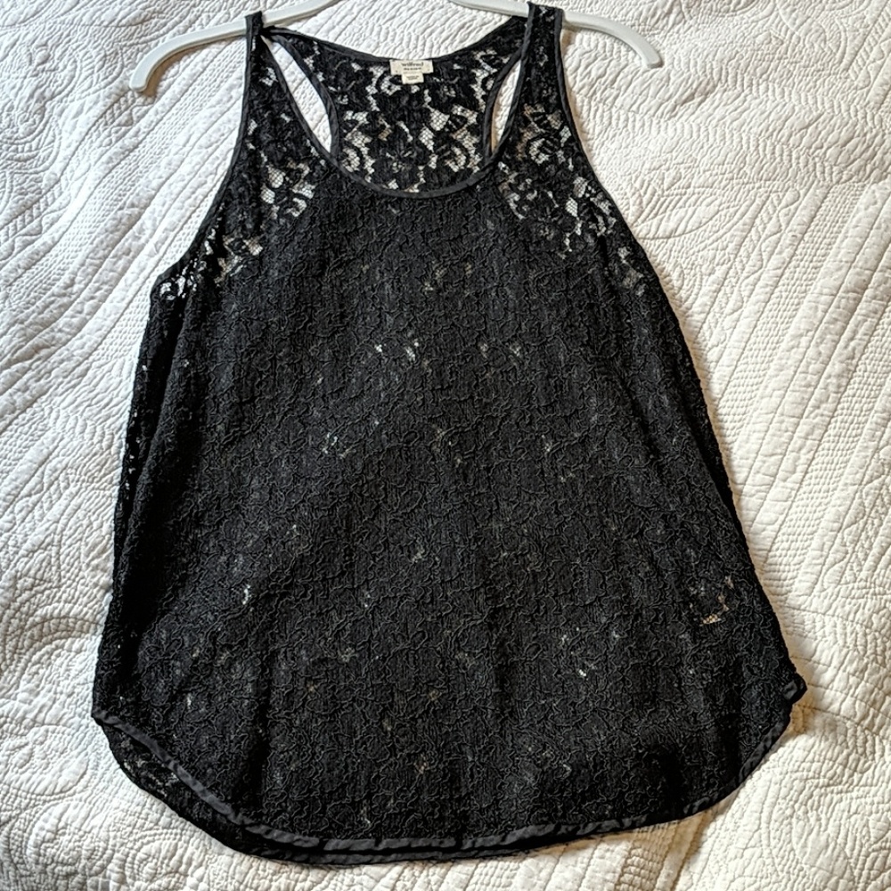 Black lace tank